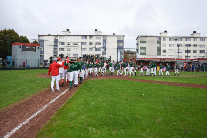 ATTENTION EDITORS - HAND OUT PICTURES - EDITORIAL USE ONLY - MANDATORY CREDIT KBBSF  Hand out pictures released on Monday 21 October 2019, by the Koninklijke Belgische Baseball en Softball Federatie KBBSF shows the Deurne Spartans, after becoming Belgian Champions. The Deurne Spartans and the Borgerhout Squirrels competed in a best-of-5 series.  HAND OUT KBBSF