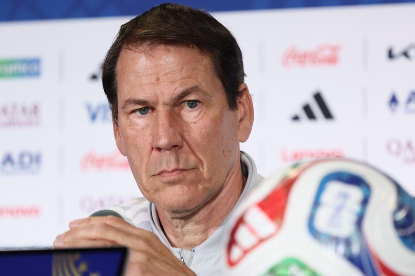 Belgium's head coach Rudi Garcia pictured during a press conference of Belgian national soccer team Red Devils, on Sunday 05 July 2026 in Lumen Field stadium in Seattle, USA. The Rode Duivels - Diables Rouges qualified for the knockout stage of the 2026 FIFA World Cup, where they'll meet USA in the round of 16 on July 6th. BELGA PHOTO BRUNO FAHY
