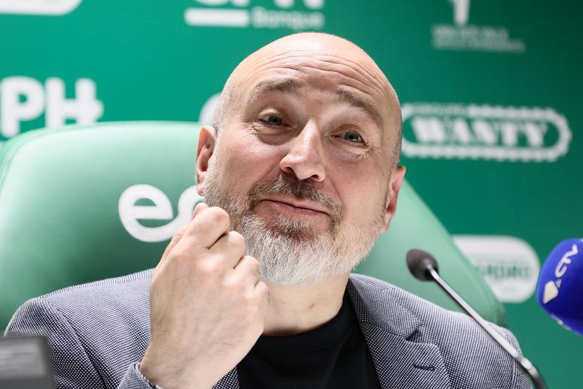 RAAL's CEO Toni Turi pictured during a press conference of Belgian soccer team RAAL La Louviere, Monday 11 May 2026 in La Louviere. BELGA PHOTO BRUNO FAHY