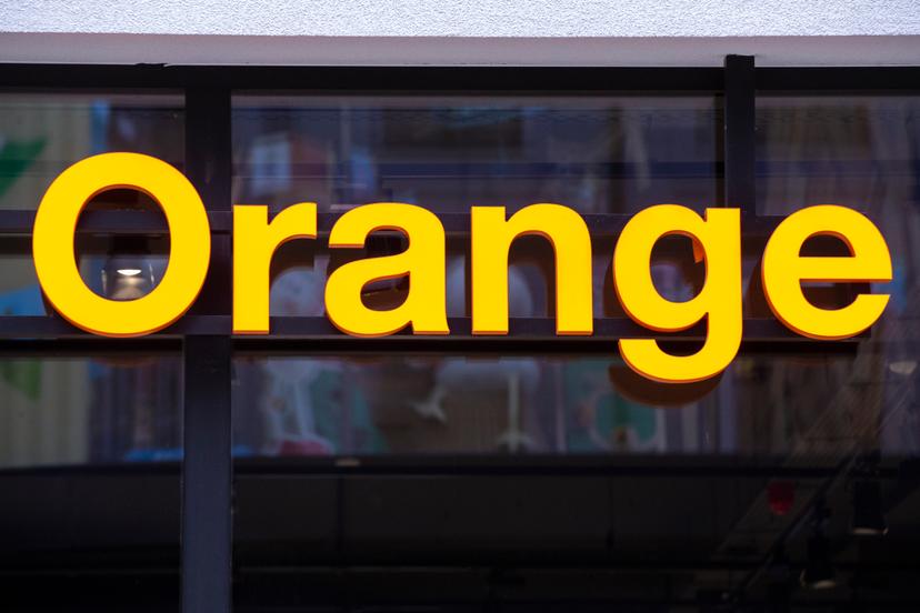 Illustration picture shows Orange logo the Nieuwstraat/ Rue Neuve shopping street in Brussels, Saturday 18 February 2023. BELGA PHOTO NICOLAS MAETERLINCK