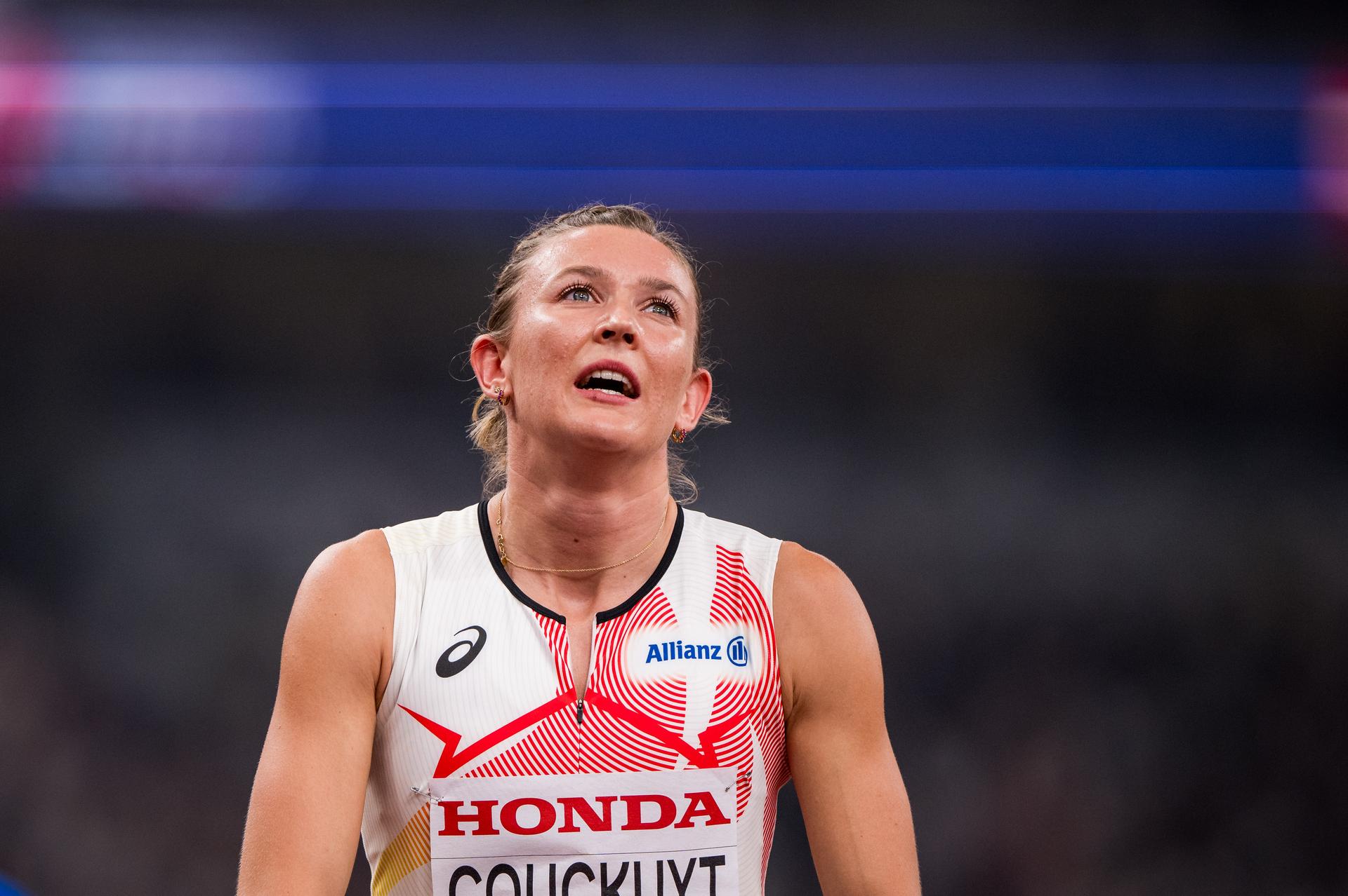Belgian Paulien Couckuyt pictured in action during the semifinals of the 400m Hurdles women, at the World Athletics Championships in Tokyo, Japan, on Wednesday 17 September 2025.The outdoor Worlds are taking place from 13 to 21 September. BELGA PHOTO JASPER JACOBS