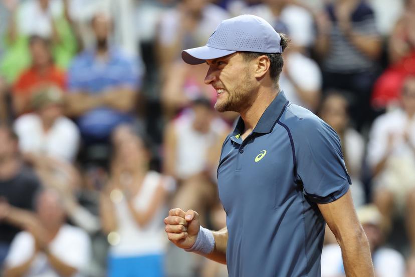 Belgian Raphael Collignon reacts during a third round match between Italian Arnaldi and Belgian Collignon, in the men's singles at the Roland Garros French Open tennis tournament, in Paris, France, Saturday 30 May 2026. This year's tournament takes place from 18 May to 07 June. BELGA PHOTO VIRGINIE LEFOUR