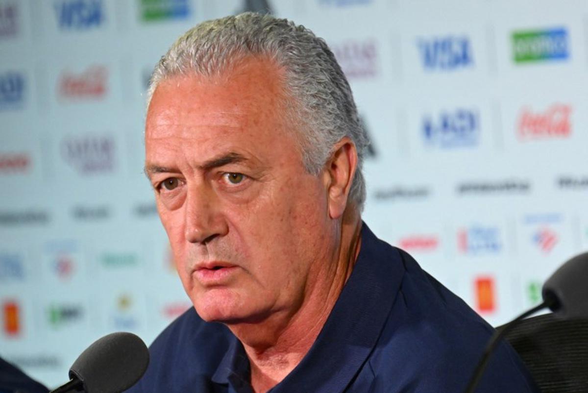 Paraguay's Argentine head coach Gustavo Alfaro gives a press conference at Los Angeles Stadium in Inglewood on June 11, 2026, on the eve of the 2026 World Cup football match between USA and Paraguay.  Patrick T. Fallon / AFP