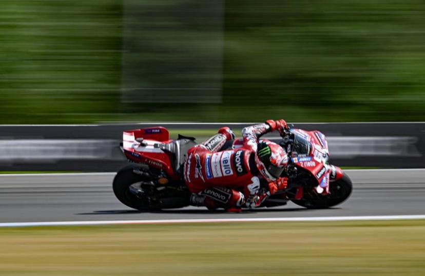 Team Ducati Lenovo Team's Francesco Bagnaia competes during the MotoGP Grand Prix of Czechia in Brno, Czech Republic, on June 21, 2026.  Michal Cizek / AFP