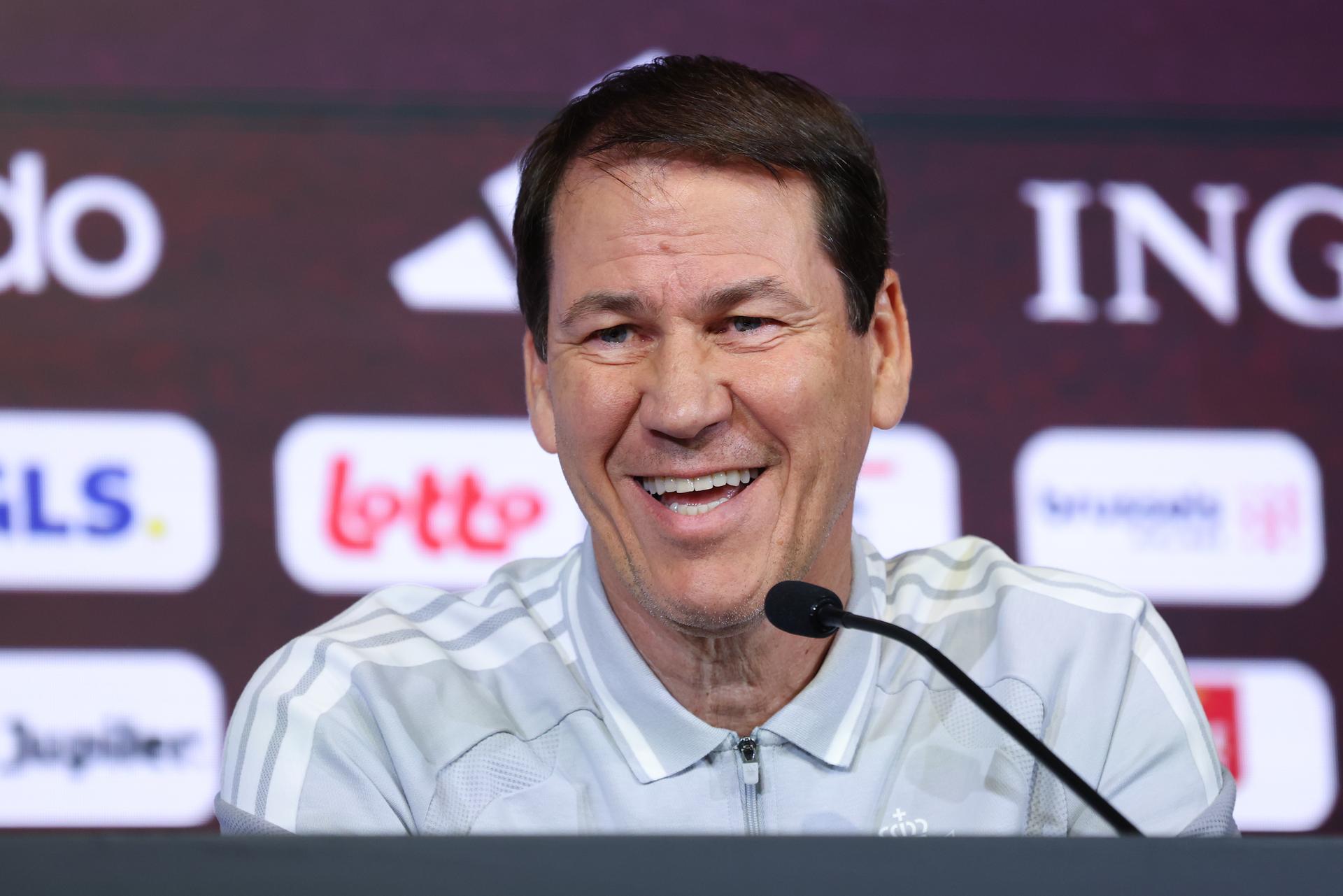 Belgium's head coach Rudi Garcia pictured during a press conference of Belgian national soccer team Red Devils, in Brussels, on Friday 05 June 2026. The Red Devils are playing a friendly game against Tunisia tomorrow, part of the preparations for the 2026 FIFA World Cup. BELGA PHOTO BRUNO FAHY