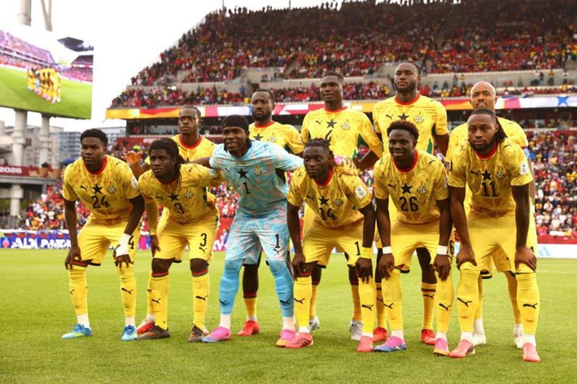 Ghana's players pose for a picture ahead of the 2026 World Cup Group L football match between Ghana and Panama at the Toronto Stadium in Toronto on June 17, 2026.   Cole Burston / AFP