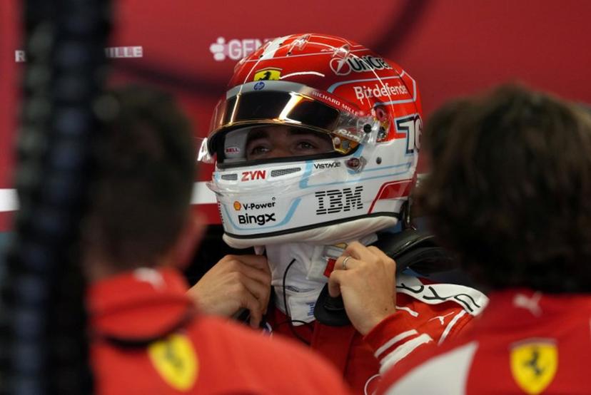 Ferrari's Monegasque driver Charles Leclerc prepares to compete in the qualifying session at the Circuit de Catalunya ahead of the Catalonia Formula One Grand Prix in Montmelo, on the outskirts of Barcelona, on June 13, 2026.  Manaure QUINTERO / POOL / AFP