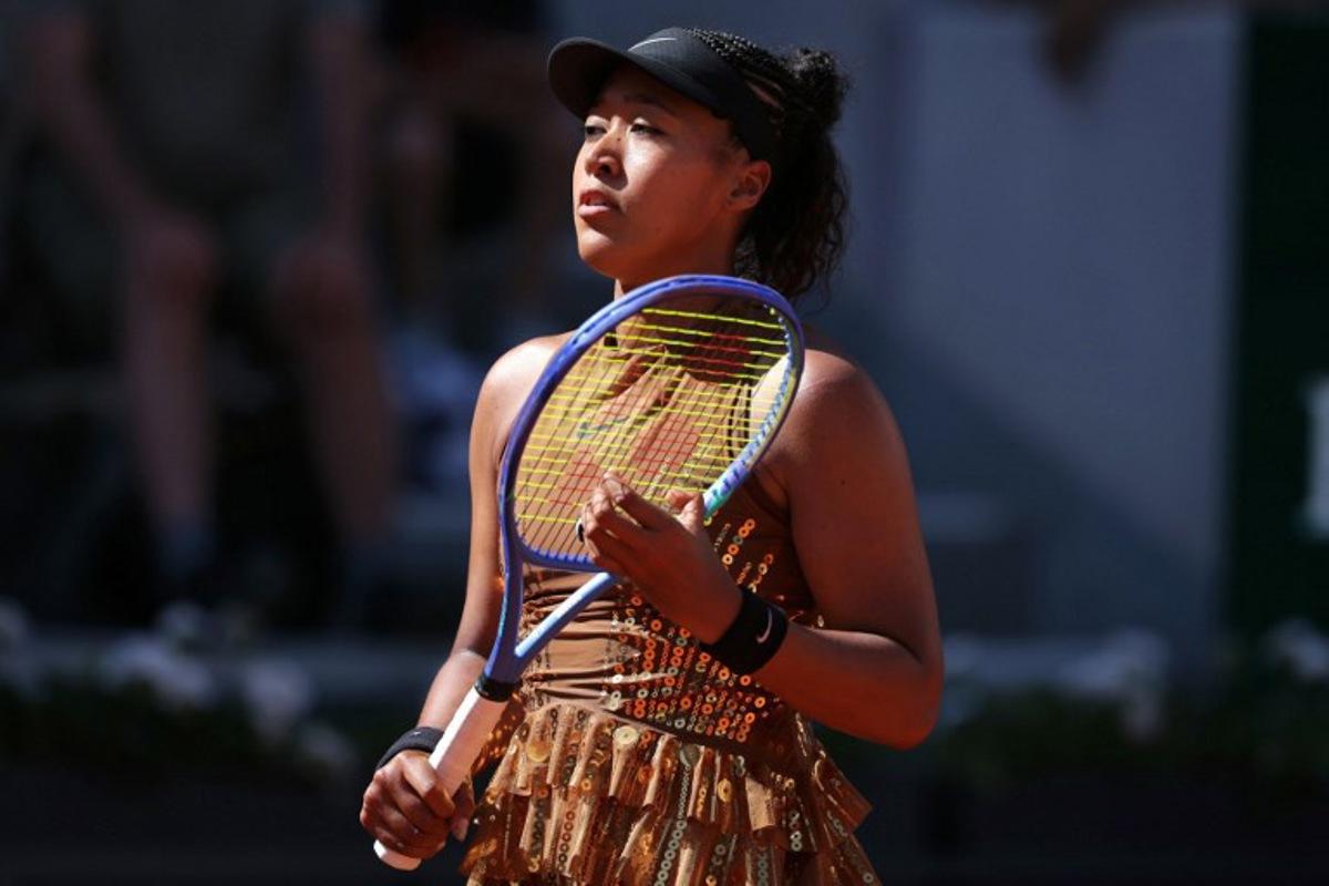 Japan's Naomi Osaka looks on during her women's singles match against Germany's Laura Siegemund on day 3 of the French Open tennis tournament on Court Suzanne-Lenglen at the Roland-Garros Complex in Paris on May 26, 2026.  Thomas SAMSON / AFP