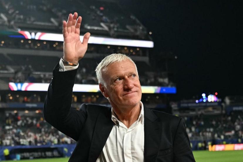 France's head coach Didier Deschamps waves to fans after winning the 2026 World Cup Group I football match between France and Iraq at the Philadelphia Stadium in Philadelphia on June 22, 2026.   MAURO PIMENTEL / AFP
