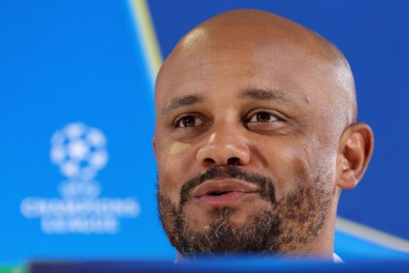 Bayern Munich's Belgian head coach Vincent Kompany addresses a press conference in Munich, southern Germany on May 5, 2026, the eve of their UEFA Champions League second-leg, semi-final football match against Paris Saint-Germain (PSG).  Alexandra BEIER / AFP