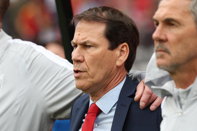 Belgium's head coach Rudi Garcia pictured at the start of a friendly soccer game between Belgian national team Red Devils and Tunisia, Saturday 06 June 2026 in Brussels, part of the preparations for the 2026 FIFA World Cup. BELGA PHOTO VIRGINIE LEFOUR