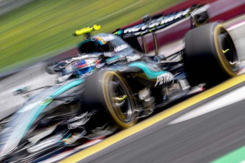Mercedes' Italian driver Kimi Antonelli drives during the first practice session at the Red Bull Ring race track in Spielberg, Austria on June 26, 2026, ahead of the Formula One Austrian Grand Prix.  Joe KLAMAR / AFP
