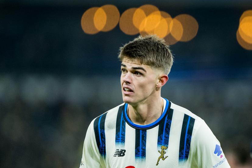 Atalanta's Charles De Ketelaere pictured in action during a soccer game between Belgian Royale Union Saint-Gilloise and Italian Atalanta Bergamo, on Wednesday 28 January 2026 in Brussels, on the eight day of the League phase of the UEFA Champions League tournament. BELGA PHOTO JASPER JACOBS