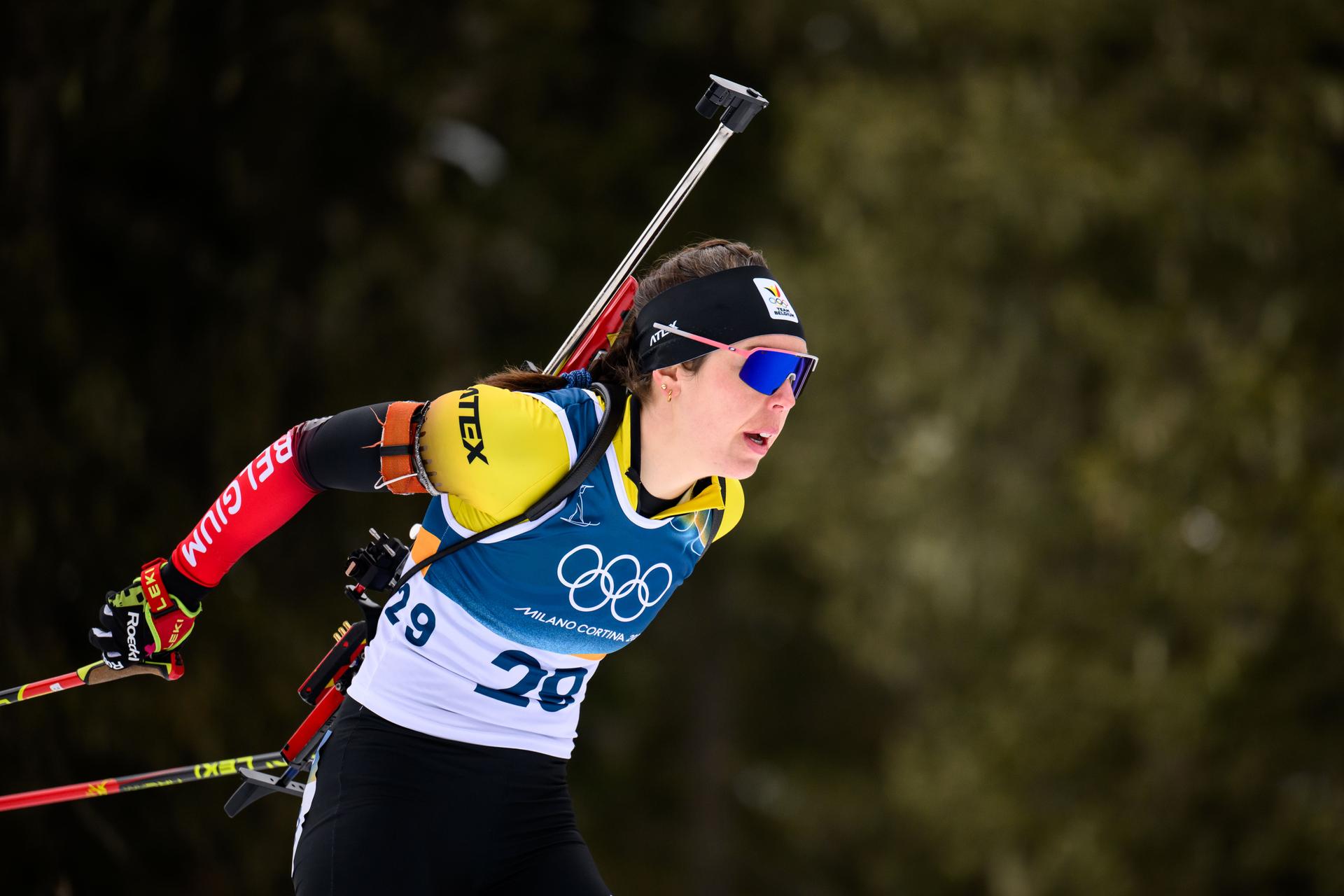 260211 Lotte Lie of Belgium competes in women's biathlon 15 km individual during day 5 of the 2026 Winter Olympics on February 11, 2026 in Anterselva.  Photo: Mathias Bergeld / BILDBYRÅN / kod MB / JM0789 skidskytte biathlon skiskyting olympic games olympics winter olympics os ol olympiska spel vinter-os olympiske leker milano cortina 2026 milan cortina 2026 milano cortina 2026 olympic games milano cortina 2026 winter olympic games milano cortina-os milano cortina-ol vinter-ol 5 bbeng individual 15 km dam women kvinner *** BENELUX ONLY ***