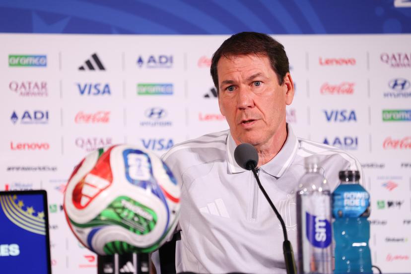Belgium's head coach Rudi Garcia pictured during a press conference of Belgian national soccer team Red Devils in Los Angeles, USA, on Saturday 20 June 2026. The Red Devils prepare for their second game in the group stage of the 2026 FIFA World Cup. BELGA PHOTO BRUNO FAHY