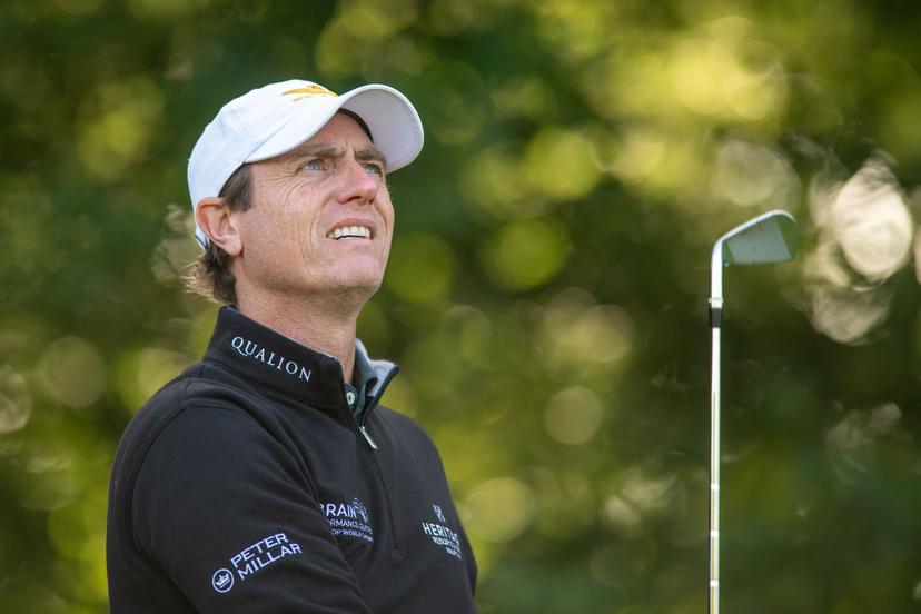 Belgian Nicolas Colsaerts pictured in action during the first round (1/4) of the 2026 Soudal Open DP World Tour golf tournament in Schilde, Thursday 21 May 2026. The Soudal Open takes place from 21 to 24 May at the Rinkven Golf Club in Schilde. BELGA PHOTO JONAS ROOSENS