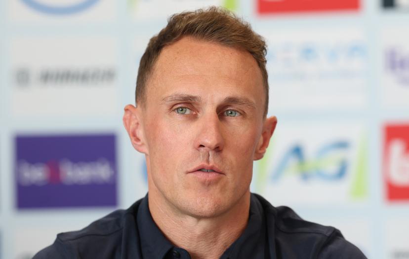 Coach of the Belgian national cycling team Serge Pauwels pictured during a presentation of the Belgian selection for the World Road Championships Cycling 2025, in Tubize, Tuesday 02 September 2025. The Worlds are taking place from 21 to 28 September, in Kigali, Rwanda. It is the first that the African continent will host the worlds championships. BELGA PHOTO VIRGINIE LEFOUR