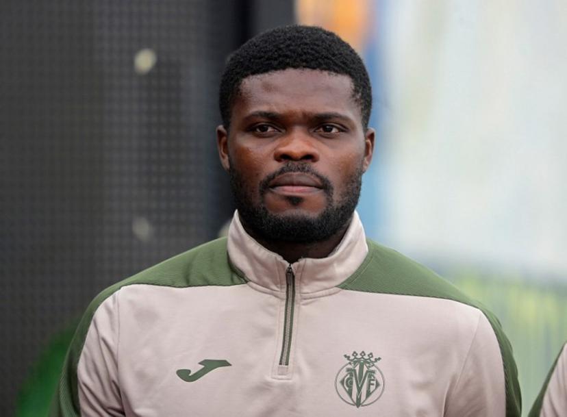 Villarreal's Thanes Ghanaian midfielder #16 Thomas Partey attends a training session on the eve of the UEFA Champions League, League Phase - Matchday 2, football match between Villarreal CF and Juventus FC at the Ceramica Stadium in Villarreal, on September 30, 2025.  Jose Jordan / AFP