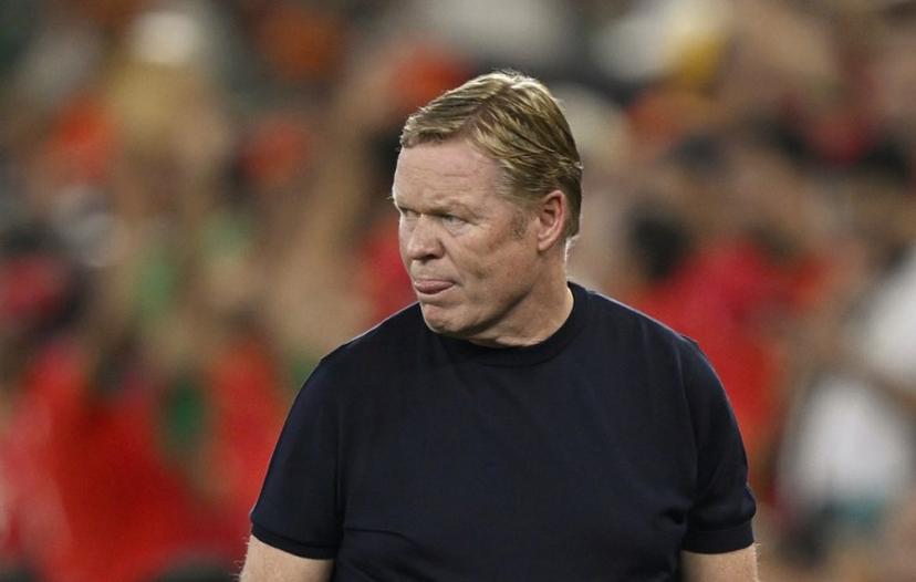 Netherlands' head coach Ronald Koeman gestures during the 2026 World Cup round of 32 football match between the Netherlands and Morocco at the Monterrey Stadium in Guadalupe on June 29, 2026.   Alfredo ESTRELLA / AFP