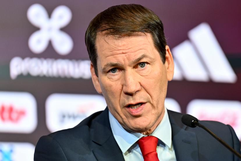 Belgium's head coach Rudi Garcia pictured during a press conference of Belgian national soccer team Red Devils to announce the selection for the 2026 FIFA World Cup, at the Proximus Basecamp in Tubize, on Friday 15 May 2026. The 2026 FIFA World Cup will take place in the United States, Mexico, and Canada from 11/06 to 19/07. BELGA PHOTO EMILE WINDAL
