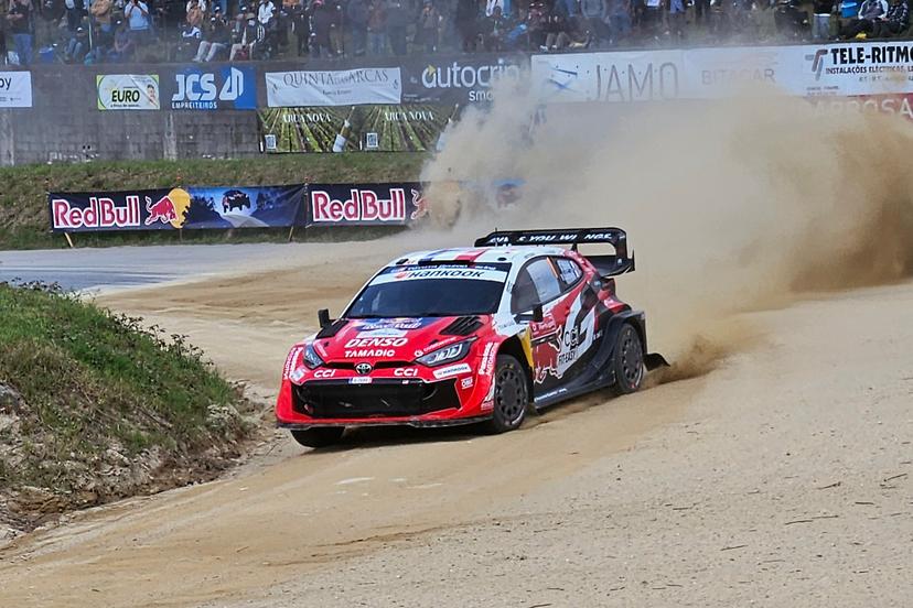 Sebastien Ogier and Vincent Landais pictured in action at the shakedown race of the Rally de Portugal event in Baltar, Portugal on Wednesday 06 May 2026. BELGA PHOTO ERIC DUPAIN