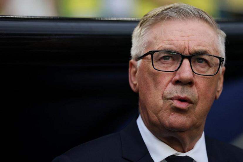 Brazil's Italian head coach Carlo Ancelotti gestures ahead of the 2026 World Cup Group C football match between Scotland and Brazil at the Miami Stadium in Miami Gardens on June 24, 2026.   PATRICIA DE MELO MOREIRA / AFP