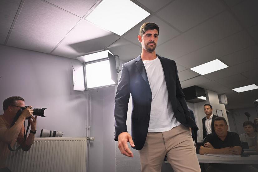 Thibaut Courtois pictured during a press conference of Belgian soccer team KRC Genk, on Saturday 30 May 2026, in Genk. BELGA PHOTO JOHAN EYCKENS