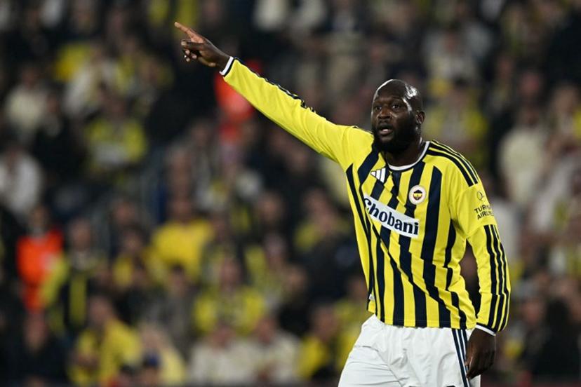 Fenerbahce's Belgian forward #09 Romelu Lukaku reacts during the UEFA Champions League first round day 3 football match between Fenerbahce and Slavia Prague at the Fenerbahce Sukru Saracoglu Spor Kompleksi stadium in Istanbul on October 20, 2026.  Ozan KOSE / AFP