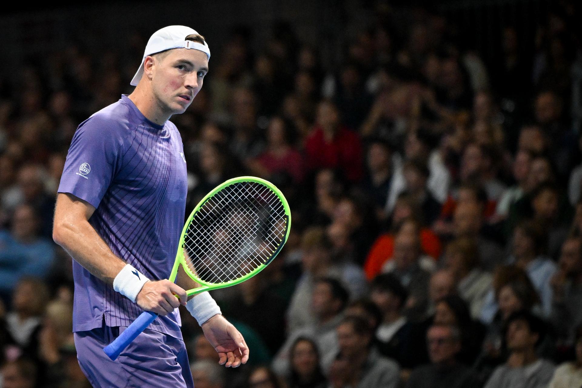 German Jan-Lennard Struff pictured during the semi final of the European Open ATP tennis tournament in Brussels, on Saturday 24 October 2026. This year's edition of the tournament is taking place from 17 to 25 October BELGA PHOTO ELIAS ROM