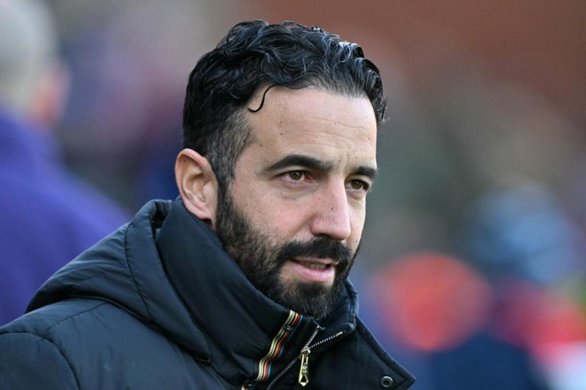 Manchester United's Portuguese head coach Ruben Amorim reacts  ahead of the English Premier League football match between Crystal Palace and Manchester United at Selhurst Park in south London on November 30, 2025.  Glyn KIRK / AFP