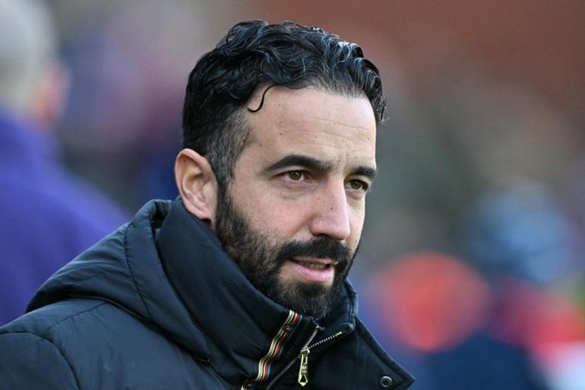 Manchester United's Portuguese head coach Ruben Amorim reacts  ahead of the English Premier League football match between Crystal Palace and Manchester United at Selhurst Park in south London on November 30, 2025.  Glyn KIRK / AFP