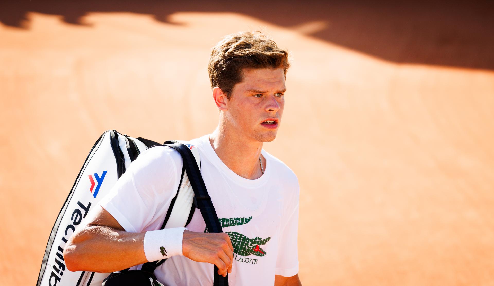 Belgian Alexander Blockx pictured during the afternoon training session at the Roland Garros French Open tennis tournament, in Paris, France, Friday 22 May 2026. This year's tournament takes place from 24 May to 07 June. BELGA PHOTO BENOIT DOPPAGNE