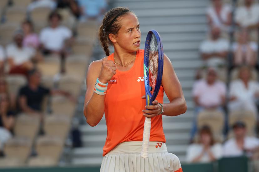 Belgian Hanne Vandewinkel celebrates during a first round match in the women's singles between Belgian Vandewinkel and American Keys at the Roland Garros French Open tennis tournament, in Paris, France, Tuesday 26 May 2026. This year's tournament takes place from 18 May to 07 June. BELGA PHOTO VIRGINIE LEFOUR