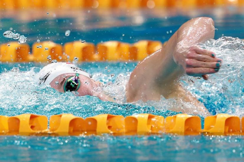 Australia's Mollie O'Callaghan competes during the women's 200m freestyle final during the Australian swimming trials at the Sydney Olympic Park Aquatic Centre on June 10, 2026.  DAVID GRAY / AFP