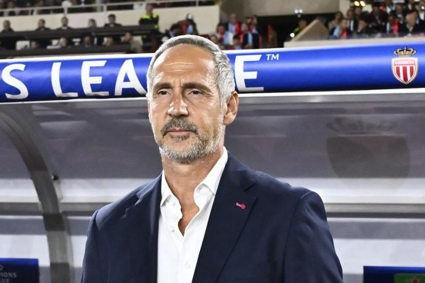 Monaco's Austrian head coach Adi Hutter reacts ahead of the UEFA Champions League, league phase day 2, football match between Monaco and Manchester City at Stade Louis II, in Monaco on October 1, 2025.  FREDERIC DIDES / AFP