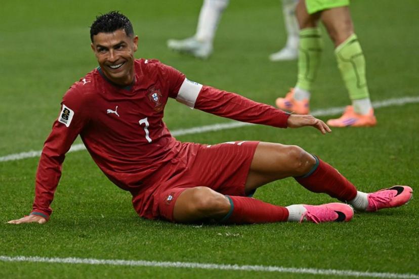 Portugal's forward #07 Cristiano Ronaldo reacts to a missed chance during the 2026 World Cup Group K football match between Portugal and Uzbekistan at the Houston Stadium in Houston on June 23, 2026.   Paul ELLIS / AFP