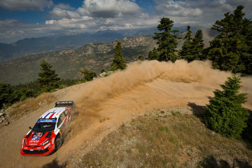 ATTENTION EDITORS - HAND OUT PICTURES - EDITORIAL USE ONLY - MANDATORY CREDIT 'TOYOTA GAZOO RACING'  This handout picture, distributed by Eric Dupain, shows Sebastien Ogier and Vincent Landais during the WRC EKO Acropolis Rally Greece 2026. PHOTO HANDOUT TOYOTA GAZOO RACING  *** Belga and Belga Editorial Board decline all responsibility regarding the content of this picture. ***