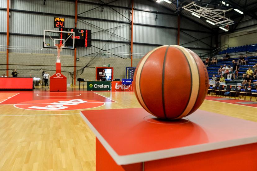 Illustration picture shows the matchball ahead of a friendly basketball match ahead of the European Championships between Belgian national team 'the Belgian Lions' and Germany, Wednesday 10 August 2022, in Hasselt. BELGA PHOTO JILL DELSAUX