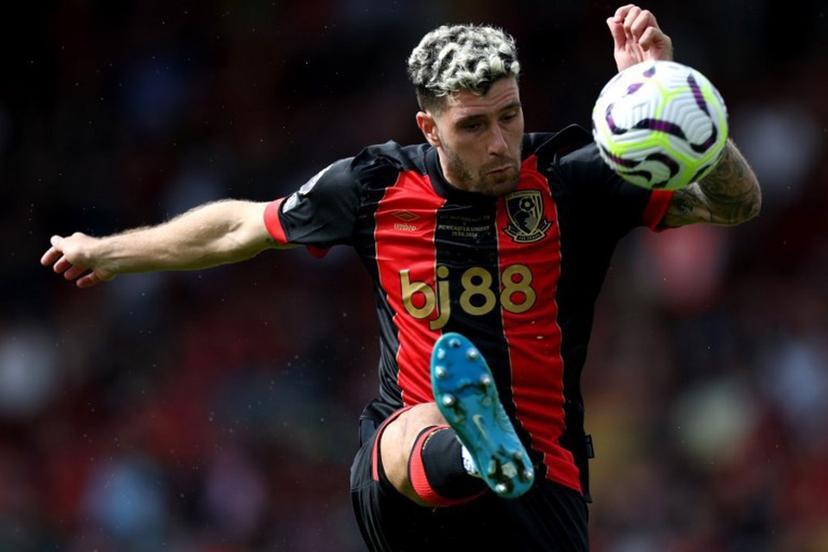 Bournemouth's Argentinian defender #05 Marcos Senesi controls the ball during the English Premier League football match between Bournemouth and Newcastle United at the Vitality Stadium in Bournemouth, southern England on August 25, 2024.  Adrian DENNIS / AFP