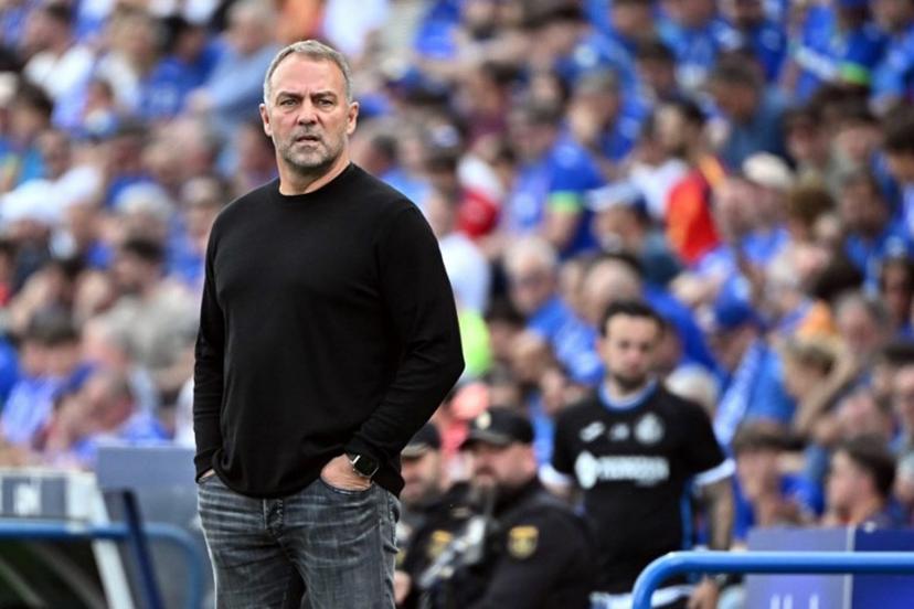 Barcelona's German coach Hans-Dieter Flick is pictured during the Spanish league football match between Getafe CF and FC Barcelona at the Coliseum stadium in Getafe on April 25 , 2026.  Javier SORIANO / AFP