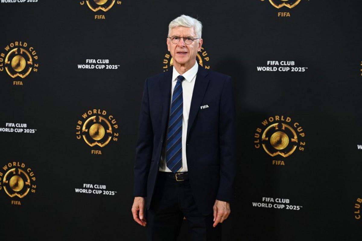 FIFA French chief officer Arsene Wenger arrives for the Club World Cup 2025 Group A football match between Egypt's Al-Ahly and US Inter Miami at the Hard Rock stadium in Miami on June 14, 2025.  ROBERTO SCHMIDT / AFP