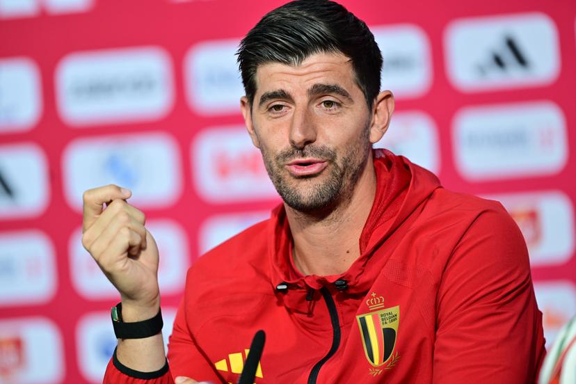 Belgium's goalkeeper Thibaut Courtois pictured at a press conference of Belgian national soccer team Red Devils in their base camp, home of the Seattle Sounders, Renton, Seattle, USA, on Thursday 11 June 2026. The Red Devils prepare for the 2026 FIFA World Cup. BELGA PHOTO DIRK WAEM