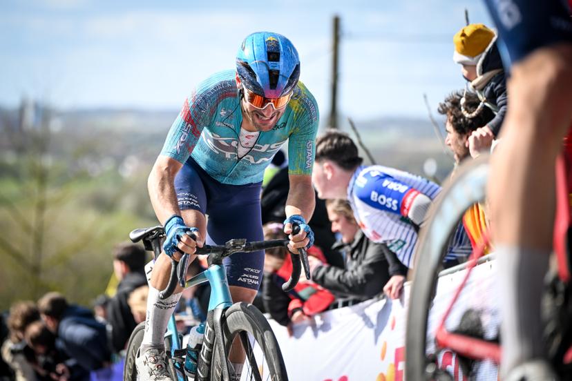 Italian Alberto Bettiol of XDS Astana Team pictured at the Paterberg during the men's race of the 'Ronde van Vlaanderen/ Tour des Flandres/ Tour of Flanders' UCI WorldTour one day cycling race, 278 km from Antwerp to Oudenaarde, Sunday 05 April 2026. BELGA PHOTO ELIAS ROM