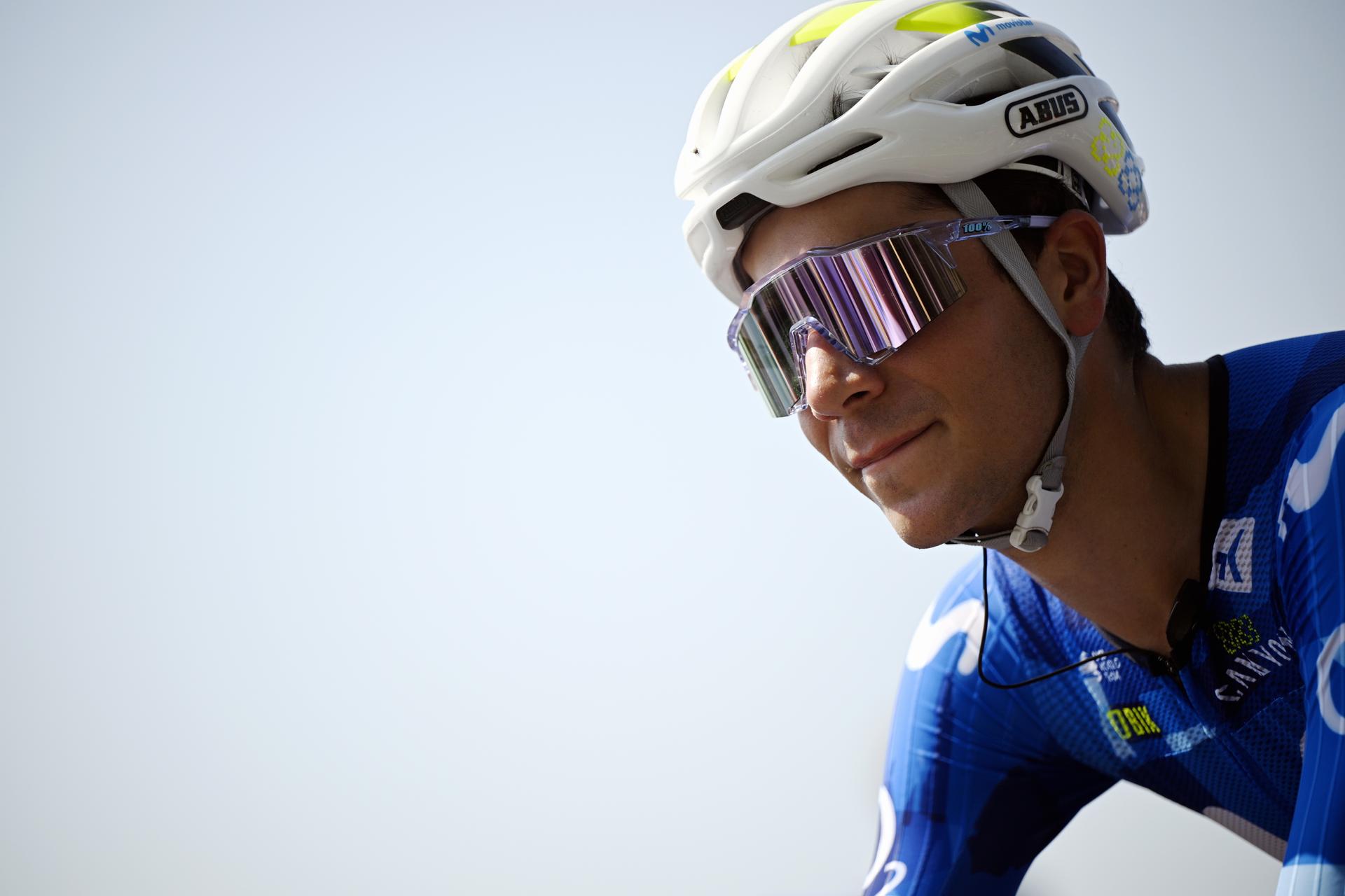 Belgian Cian Uijtdebroeks of Movistar Team pictured at the start of stage 6 of the 2026 Tour de France cycling race, a stage of 186 km from Pau to Gavarnie-Gedre, on Thursday 09 July 2026. The 113th edition of the Tour de France starts on Saturday 4 July in Barcelona, Spain, and will finish in Paris, France on the 26th of July. BELGA PHOTO DAVID PINTENS