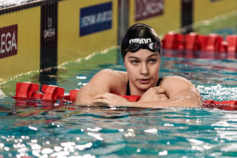 Sarah Dumont of Belgium during Women's 200m Butterfly Semifinal 1, in the European Aquatics Short Course Swimming Championships in Lublin, Poland, on Saturday 06 December 2025. BELGA PHOTO NIKOLA KRSTIC
