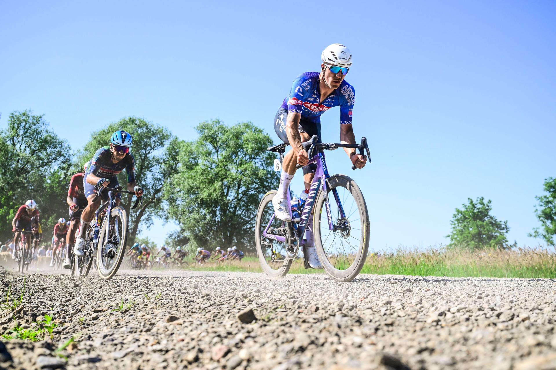 Belgian Niels Vandeputte of Alpecin-Premier Tech pictured in action during the 'Antwerp Port Epic men's elite one day cycling race, 196,4 km in and around Antwerp, Monday 25 May 2026. BELGA PHOTO TOM GOYVAERTS