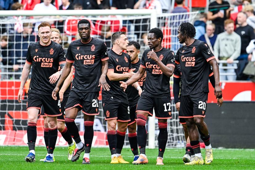 Standard's Rafiki Said celebrates after scoring during a soccer match between Royal Antwerp FC and Standard de Liege, Sunday 03 May 2026 in Antwerp, on the sixth day of the Europe Play-offs (PO3) of the 2025-2026 'Jupiler Pro League' first division of the Belgian championship. BELGA PHOTO TOM GOYVAERTS
