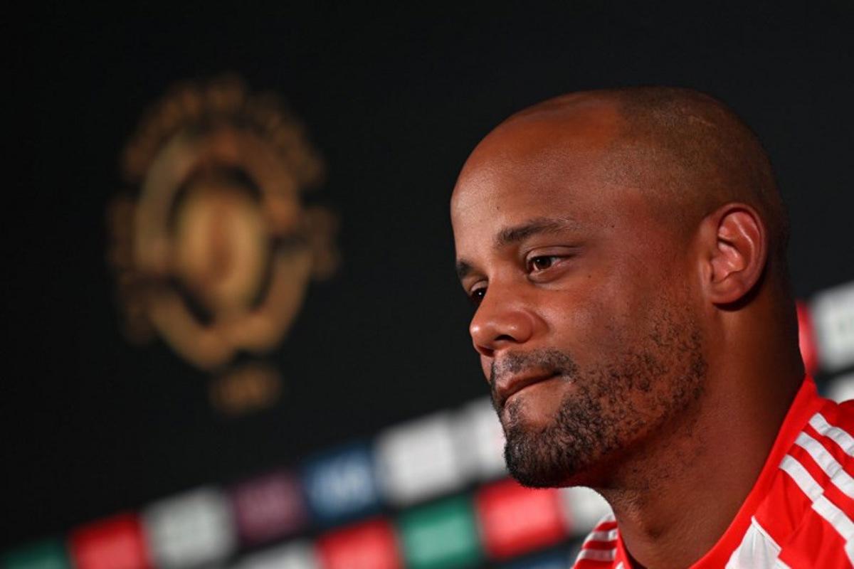 Bayern Munich's Belgian coach Vincent Kompany looks on during a press conference at the Bank of America stadium in Charlotte, North Carolina, on June 23, 2025, on the eve of the FIFA Club World Cup 2025 Group C football match between Portugal's Benfica and Germany's Bayern Munich.  Paul ELLIS / AFP