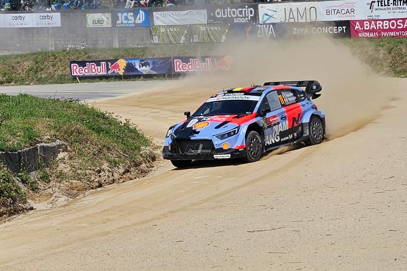 Thierry Neuville and Martijn Wydaeghe  pictured in action at the shakedown race of the Rally de Portugal event in Baltar, Portugal on Wednesday 06 May 2026. BELGA PHOTO ERIC DUPAIN