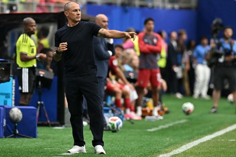 Uzbekistan's Italian head coach Fabio Cannavaro gestures during the 2026 World Cup Group K football match between Portugal and Uzbekistan at the Houston Stadium in Houston on June 23, 2026.   Paul ELLIS / AFP